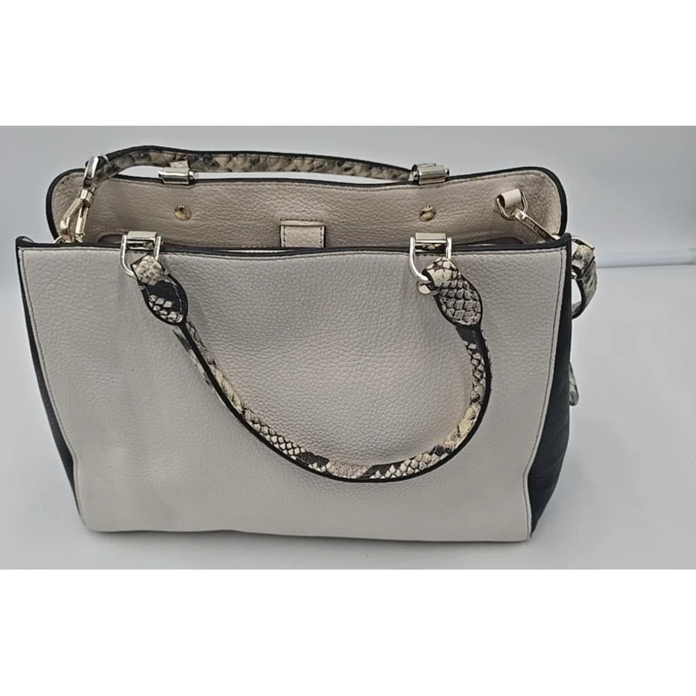 Kate Spade Leila Medium‎ Triple Compartment Satchel Bag Pebbled Crossbody